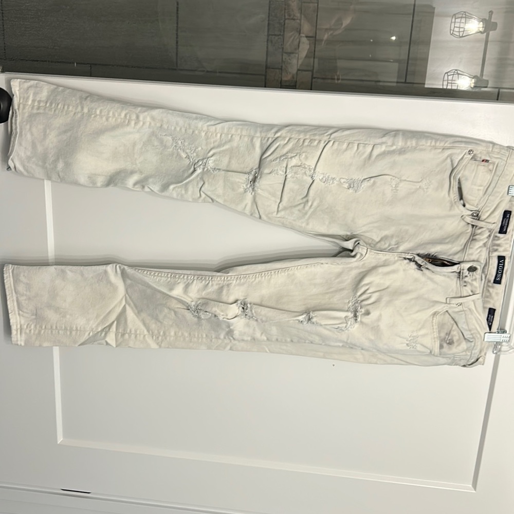 Vigoss tomboy jeans. White/cream color